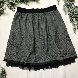 Grey tweed mini skirt